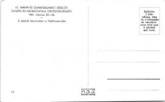 1941 Budapest I. Az 1848-49-es szabadságharci zászlók ünnepélyes hazahozatala Oroszországból. A zász...