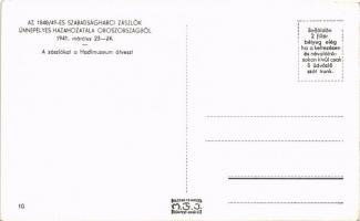 1941 Budapest I. Az 1848-49-es szabadságharci zászlók ünnepélyes hazahozatala Oroszországból. A zász...