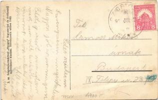 1922 Szigetcsép, Római katolikus templom. Hangya Szövetkezet kiadása (gyűrődés / crease)