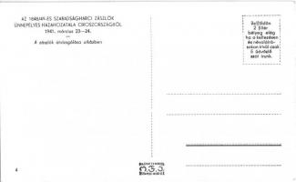 1941 Az 1848-49-es szabadságharci zászlók ünnepélyes hazahozatala Oroszországból. A zászlók átvizsgá...