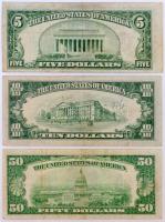 Amerikai Egyesült Államok 1934-1945. (1934) 5$ "Federal Reserve Note" zöld pecséttel "...