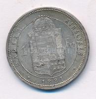1881KB 1Ft Ag "Ferenc József / Középcímer" T:2
Adamo M15