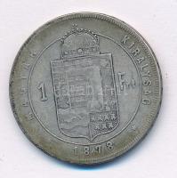 1878KB 1Ft Ag "Ferenc József / Középcímer" T:2- patina
Adamo M15