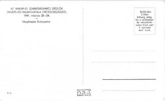 1941 Budapest, Az 1848-49-es szabadságharci zászlók ünnepélyes hazahozatala Oroszországból. Megérkez...