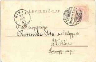 1899 (Vorläufer) Pozsony, Pressburg, Bratislava; Vásár tér a floriani oszloppal, S. Neurath Sohn üzl...