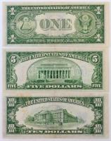 Amerikai Egyesült Államok 1935-1945. (1935A) 1$ "Silver certificate" sárga pecséttel "...