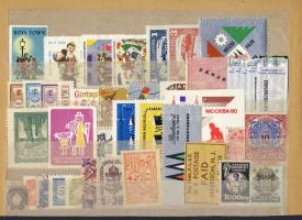 Kis összeállítás: zárjegyek, segélybélyegek, levélzárók, stb 42 db stecklapon