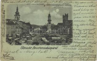 1899 (Vorläufer) Besztercebánya, Banská Bystrica; piac este. Ivánszky Elek kiadása / market at night (EK)