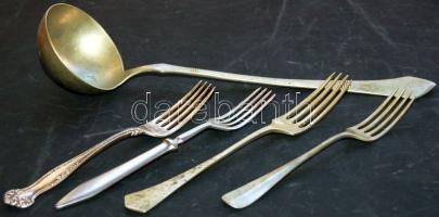 Alpakka 5 darabos evőeszköz tétel