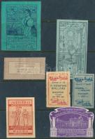 1907-11 Élelmiszeripari kiállítás 7 db levélzáró