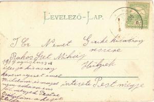 1907 Szabadka, Subotica; Terézia templom. Krécsi A. Nándor kiadása. Montázs hulahopp karikás kislánn...