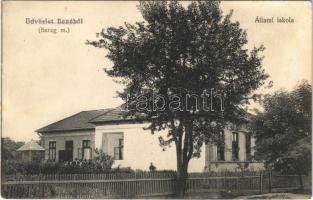 1917 Bene (Bereg), állami iskola. Ignáczy Géza fényk. felvétele, Friedmann Adolf kiadása / school (EK)