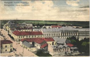 1925 Beregszász, Beregovo, Berehove; látkép a megyeházzal / general view with county hall