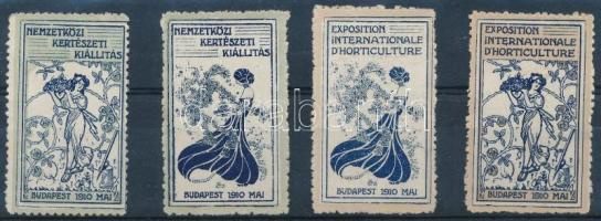 1910 Nemzetközi kertészeti kiállítás Budapest, levélzárók