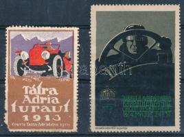 1913-14 2 db autós levélzáró