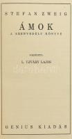 Stefan Zweig: Ámok. A szenvedély könyve. Ford.: L. Ujváry Lajos. Bp.,é.n.,Genius. Korabeli aranyozott gerincű félvászon-kötés, Gottermayer-kötés, festett felső lapélekkel, kissé kopott borítóval.
