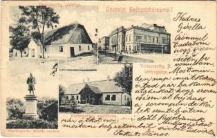 1902 Székesfehérvár, Vörösmarty lakhelye, szülőháza, körhelyisége és szobra (EK)