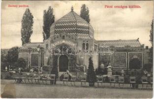 1907 Pécs, Pécsi Országos Kiállítás, Zsolnay Gyárak pavilonja. Jelfy Gyula felvétele + So. Stpl. (fl)