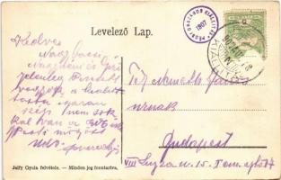 1907 Pécs, Pécsi Országos Kiállítás, Zsolnay Gyárak pavilonja. Jelfy Gyula felvétele + So. Stpl. (fl...