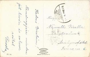 1938 Izsák, Református templom és iskola, Szabadság tér, Piactér, Olvasókör, üzletek, Hősök szobra, ...