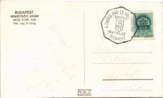 1941 Budapest, Nemzetközi Vásár előkészületek, Zwack likőr pavilonja + "1941 A MAGYAR IPAR ÉS K...