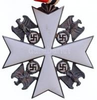 Német Harmadik Birodalom 1937. "Német Sasrend 3. Osztálya" aranyozott, zománcozott Ag kitü...