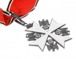 Német Harmadik Birodalom 1937. "Német Sasrend 3. Osztálya" aranyozott, zománcozott Ag kitü...