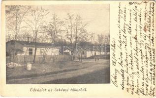 1902 Örkénytábor (Táborfalva), Üdvözlet az örkényi katonai táborból (EK)