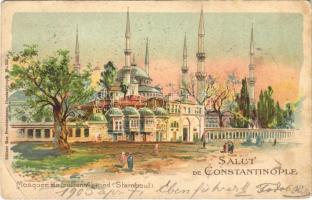 1903 Constantinople, Istanbul; Mosquée du Sultan Ahmed (Stamboul) / The Blue Mosque. Max Fruchtermann No. 235. litho (EK)