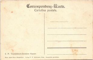 Pola, Pula; SMS Huszár az Osztrák-Magyar Haditengerészet Huszár-osztályú rombolója / K.u.K. Kriegsma...