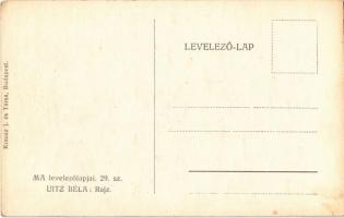Uitz Béla: Rajz. Krausz J. és Társa kiadása. MA levelezőlapjai 29. sz. / Hungarian art postcard s: U...