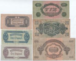 1944. 1P + 2P + 5P + 10P + 20P + 100P "A Vöröshadsereg Parancsnoksága" T:II-III