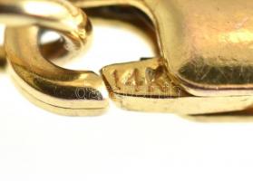 Arany(Au) 14 K walles karkötő, jelzett, h: 19 cm, nettó: 3,9 g