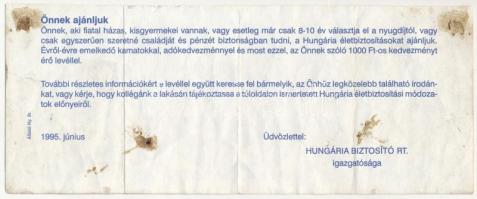 ~1990. "Hungária Biztosító Zrt." 1000Ft reklámpénz T:III