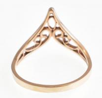 Arany(Au) 14K áttört gyűrű, jelzett, méret: 55, nettó: 1,9 g