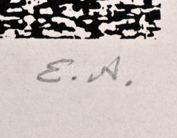 Joseph Kádár (1936-2019): Kompozíció. Elektrográfia, papír, jelzett. Művészpéldány E. A. jelzéssel. ...