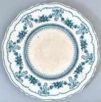 Johnson Bros GLENWOOD fajansz lapostányér gyönyörű mázalatti matricás dekorral, 20 cm. Anglia, 1900 ...