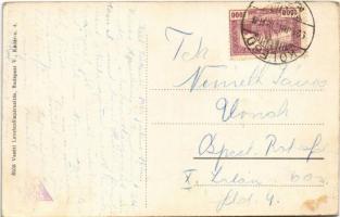 1924 Bátaszék, Pályaudvar, vasútállomás, gőzmozdony, vonat. Vasúti levelezőlapárusítás 6958. (EK)