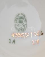 Zsolnay porcelán pillangómintás váza, kézzel festett, jelzett, hibátlan, m: 18,5 cm