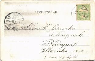 1905 Kölesd, Gőzmalom, Csendőrlaktanya, csendőrök. Kaufmann Ödön kiadása (EB)