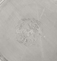 Ón mokkás készlet, porcelán betéttel, jelzett, díszdobozban. 35x40x11cm