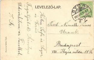 1913 Győr, Baross út, Schöpf István, Svarofsky és Kocsis Jenő üzlete. Hermann Izidor kiadása (EB)