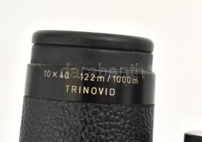 A Leica Leitz trinovid 10x40 látcső eredeti, jelzett, bőr tokkal Jó állapotban. / Pair of Leitz Trin...