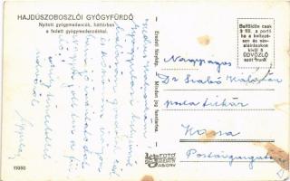 1936 Hajdúszoboszló, Nyitott gyógymedencék, háttérben a fedett gyógymedencékkel, fürdőzők, "Für...