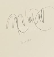 Gyémánt László (1935-): Akt. Szitanyomat, papír, jelzett, művészpéldány E.A./Ex. jelzéssel, 65x49 cm...