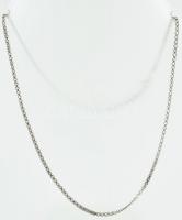 Ezüst(Ag) fantáziaszemes nyaklánc, jelzett, h: 45 cm, nettó: 3,7 g