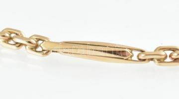 14 K Arany (Au) Karkötő. Jelzés nélkül, nettó: 9,29g, h: 21cm