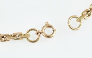 14 K Arany (Au) Karkötő. Jelzés nélkül, nettó: 9,29g, h: 21cm