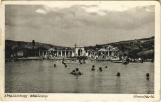 1936 Ábrahámhegy, Strand, fürdőzők (EK)