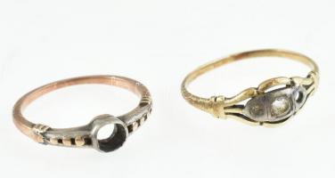 14 K Arany (Au) vegyes arany tétel, részben jelzett, bruttó: 7g